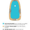 Diagram of a hairpiece structure displaying the single monofilament (1), PU coated monofilament (2), and pressure-sensitive clips (3) with corresponding descriptions.