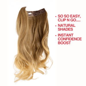 So so easy shorter image of one piece clip-in in colour balayage blonde
